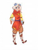 my own nomad character, who's earned her tattoos