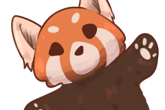 redpandalaydownblankstare